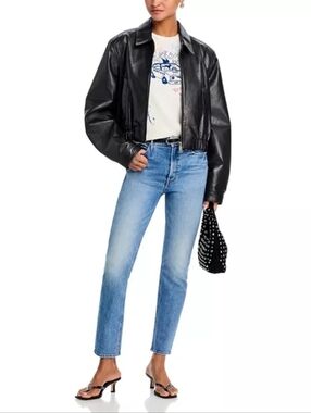 MOTHER Straight Leg Jeans in Light Blue Wash